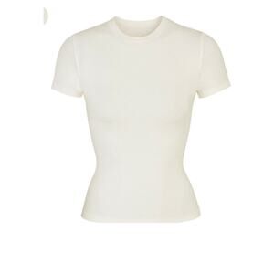 Skims Bone off white soft smoothing seamless t shirt xxs 2xs 2 xs womens tee